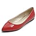 Ollio Women's Shoe Ballet Basic Pointed Toe Comfort Enamel Flat
