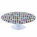 French Bull Melamine 12-Inch Cake Stand, Mini Multidot