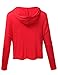 Doublju Women Lightweight Basic Designed Dolman Sleeve Active Hoodie Top