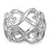 Sterling Silver Ring - Hearts - 10mm (Sizes 5-10)