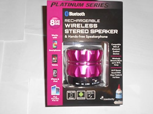 Rechargeable Wireless Stereo Speaker (Pinkish)