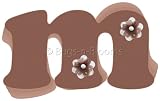 “m” Brown Daisy Flower Alphabet Letter Name Wall Sticker – baby nursery girls room decor baby nursery girls room decor decoration decorations mural stickers bedroom
