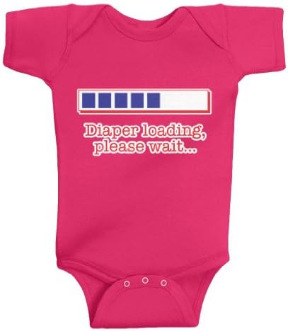 Threadrock Unisex Baby Diaper Loading Bodysuit 24M Hot Pink