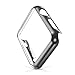 Apple Watch Case, HuanlongTM Apple Watch PC Plated Cover Case Slim Premium Super / Exact Fit / Plastic Cover Snap On Hard Protective Case for Apple Watch (PC Case Black 38mm)