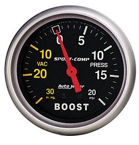 Auto Meter 3301 Sport-Compact Mechanical Boost / Vacuum Gauge Auto Meter 3301 Sport-Compact Mechanical Boost / Vacuum Gauge