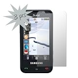 Durable Clear Reusable LCD Screen Protector - 3 Pcs for AT&T Samsung Eternity A867 Cell Phone
