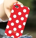 Designer White Polka Dot Red iPhone 4 Hard Case of TOP QUALITY in Retail Pa ....