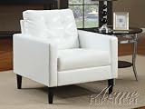 Acme 59048 Balin Accent Chair, White Polyurethane Finish