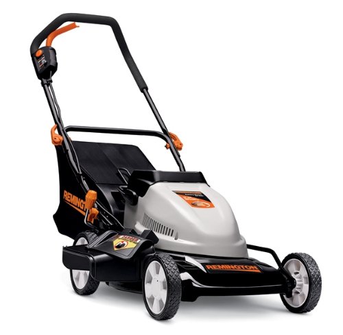 Remington RM212B 19-Inch 24 Volt Cordless Electric Side Discharge/Mulching/Bagging Lawn Mower With Single Level Height Adjust & Removable Battery