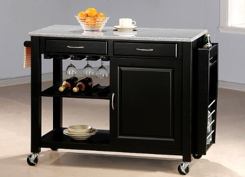 Kitchen Island in Black - Coaster