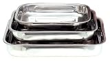 11-12.5-14.5 STAINLESS STEEL BAKING TRAY 3-PIECE SET