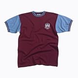 Score Draw Official Retro West Ham United Mens 1975 FA Cup Final shirt - XX-Large, Claret And Sky