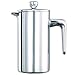 Service Ideas PDWSA350PS Double Wall Coffee Press, Stainless Steel, Polished, 12 oz.