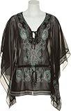 RAMPAGE Sheer Scroll Print St. Tropez Kaftan