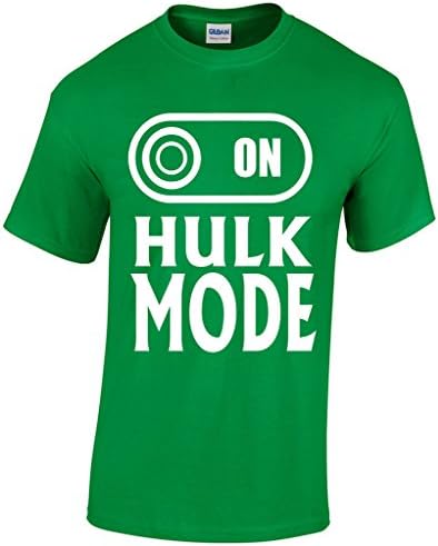 Bing Bada Tees® Hulk Mode On Gym Funny T-Shirt Green Medium