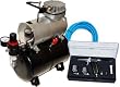 MAS SB80 Trigger Style Sidebowl Gravity Airbush with Tank Compressor and Hose