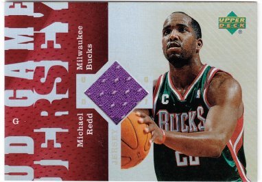 2006-07 UD Reserve Game Jersey Michael Redd Milwaukee Bucks #MR Basketball Card