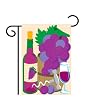 Grape Garden Flag Indoor/outdoor 13.5" X 18"