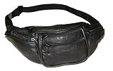 Riverstone Goods Black Leather Adjustable Fanny Pack