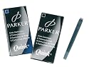 Parker Quink black ink fountain pen cartridges, PACK of 5