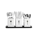 International Silver 18-Piece Flatware Set with 3-Ceramic Caddies and Tray