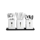 International Silver 18-Piece Flatware Set with 3-Ceramic Caddies and Tray