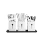 International Silver 18-Piece Flatware Set with 3-Ceramic Caddies and Tray