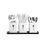 International Silver 18-Piece Flatware Set with 3-Ceramic Caddies and Tray