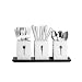 International Silver 18-Piece Flatware Set with 3-Ceramic Caddies and Tray