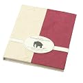 Elephant Poo Poo Paper Journal - Burgundy Two-Tone