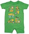 Mini Rotation, Construction Organic Romper in Grass (c) ~ 12 - 18 Months