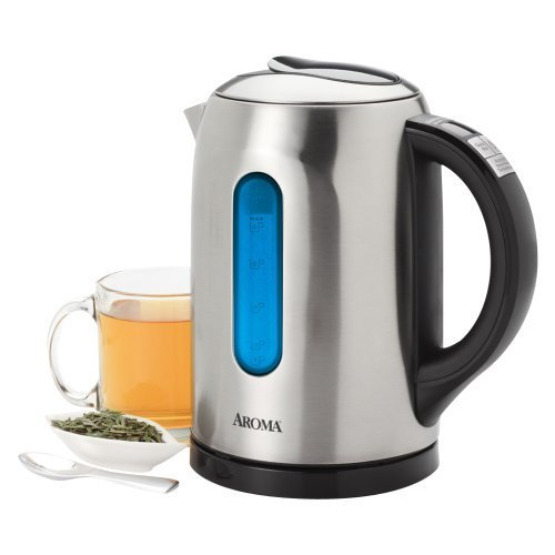 Aroma Gourmet 6-Cup Digital Electric Kettle - Silver (1.5-Liter)