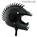 Shu-Band-It Black Motorcycle Dirtbike Bmx Skate Rubber Helmet Mohawk Peel and Stick Spikes ( Helmet Not Included ) RS.3349.00
