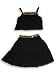 

NY Girls.com - Toddler Girls Crepe 2-Piece Skirt Set, Black, Gold