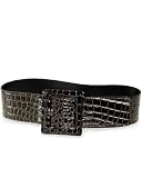 Croc-embossed belt