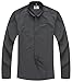 Ivyrobes Mens Tab-Collar Long Sleeves Clergy Shirt Grey