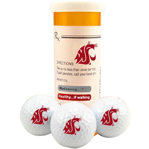 Washington State Cougars Rx Three Pack Golf Balls
