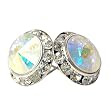 Aurora Borealis 15mm Crystal Earrings Made with Swarovski Elements