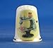 Porcelain China Thimble -- Singer Toy Sewing Machine