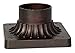 Franklin Iron Works Outdoor Pier Mount Post Adapter Bronze Aluminum Fluted Base 5 3/4