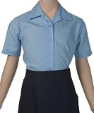 French Toast Short Sleeve Point Collar Blouse