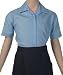 French Toast Short Sleeve Point Collar Blouse