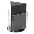 Countertop Revolving Literature Racks, 3 Compartments, 10-1/4w x 13h, Black
