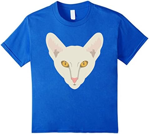 Kids Oriental Shorthair Cat Face Breeds T Shirt Tshirt 10 Royal Blue