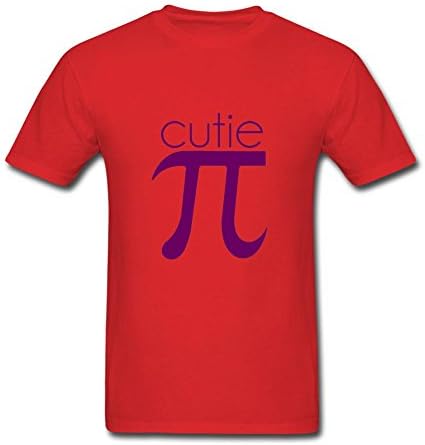 JarLovs Men's Cute Cutie Pie Pi Fun T-Shirt Red L