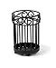 Spectrum Diversified Scroll Round Utensil Holder & Kitchen Countertop Organizer, Stylish Cooking Utensil Crock for Traditional Kitchen Organization & Storage, Cutlery & Flatware Caddy, Black (44910)