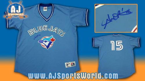 ALEX RIOS Toronto Blue Jays Signed Blue Retro JERSEY
