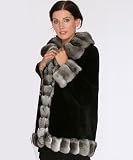 Classic Sheared Mink Coat with Chinchilla Trim