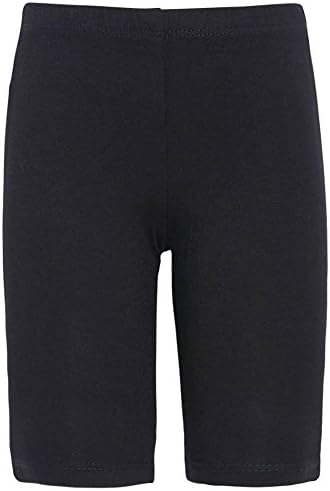 Lipstik Little Girls Black Solid Color Soft Stretchy Casual Shorts 6X