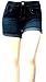 IVE33 Women's Plus Size Black Denim Jeans Short Stretch Premium 1826 1030MSH